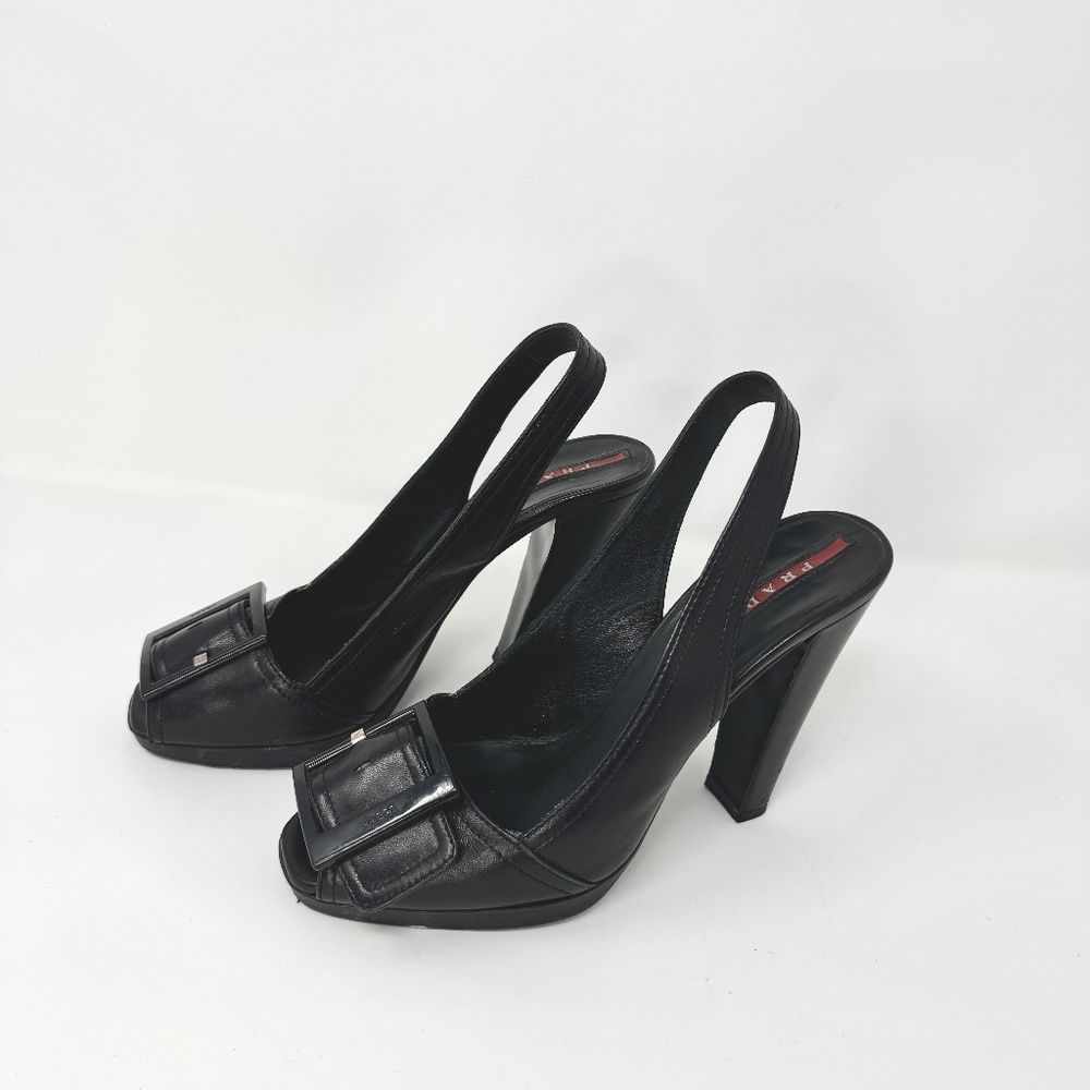 Prada Linea Rossa Slingback Heels